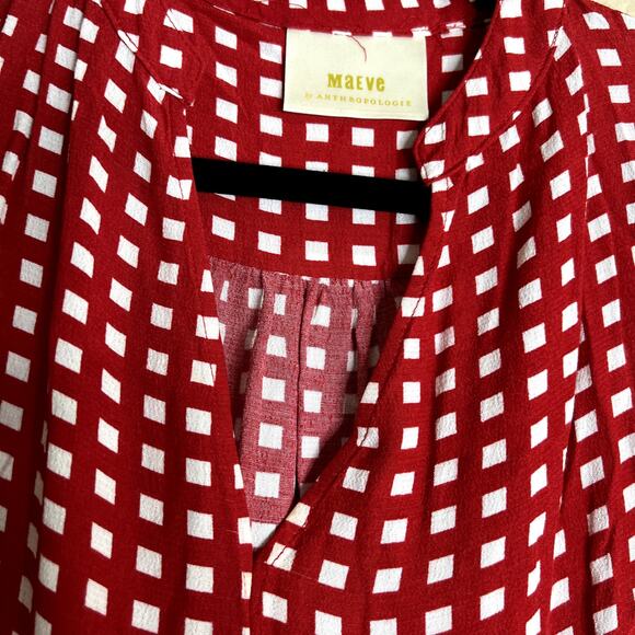 Maeve By Anthropologie Mini Dress Women XXS Gingham Check Coquette Party - Picture 9 of 10